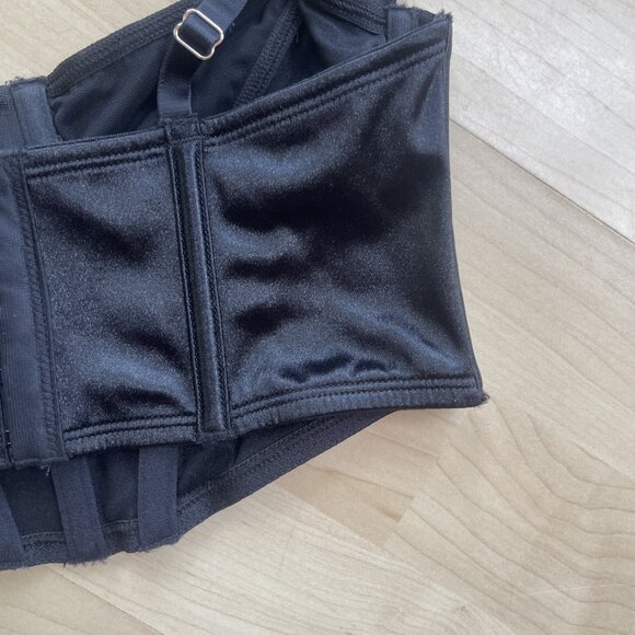 NEW La Senza Unlined Bra Top All Black Sexy Corset Bustier Sexy All Sz XS-XL - Picture 9 of 16